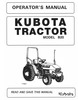 Thumbnail Kubota B20 Tractor Operator Owners Maintenance Manual