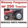 Thumbnail Massey Ferguson MF290 MF-290 Tractor SERVICE PARTS MANUAL  -