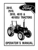 Thumbnail FORD MODEL 2810 2910 3910 4610 TRACTOR OWNERS OPERATORS MAIN