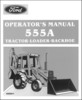 Thumbnail FORD 555A TRACTOR LOADER BACKHOE OPERATORS OWNERS MANUAL MAITENANCE OPERATION