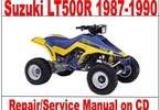 Thumbnail Suzuki LT500R Quadzilla Service Repair Manual YEARS 1987-1990 Free Shipping