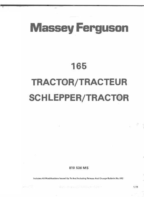 Product picture Massey Ferguson MF165 MF 165 Diesel Tractor Repair Parts Cat