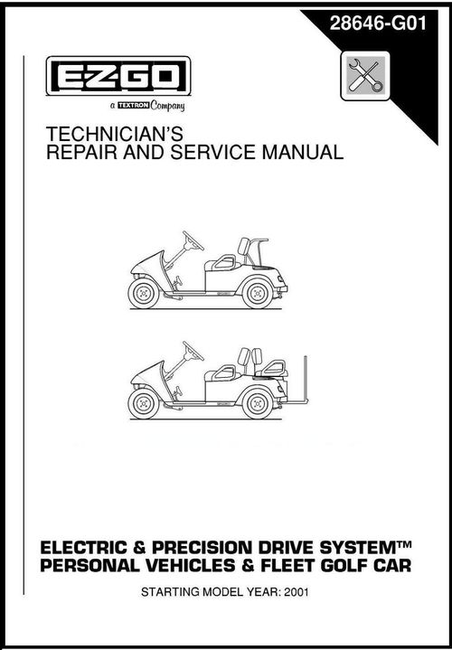 Product picture 2001-2007 E-Z-GO Electric Golf Cart Service Repair Workshop 