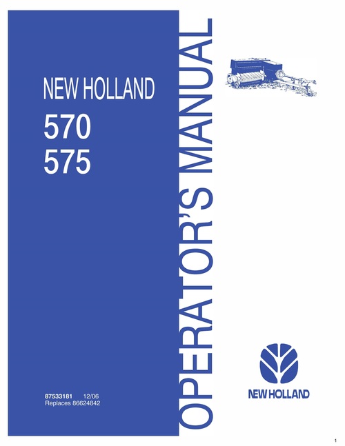Product picture NEW HOLLAND 570 575 SQUARE BALER Operators MANUAL - PDF