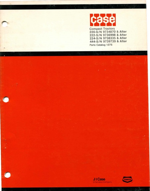 Product picture Case 220 222 224 444 Compact Garden Tractor Service Par