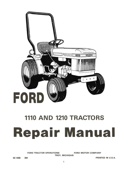 Product picture Ford 1110, 1210 Tractor Factory Service Manual Repair Shop -