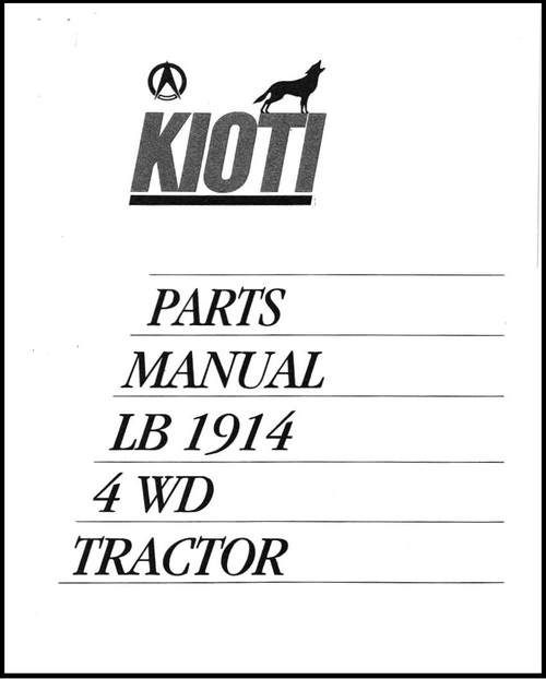 Product picture Kioti Tractor LB1914 Tractor 4WD Service Parts Manual with P