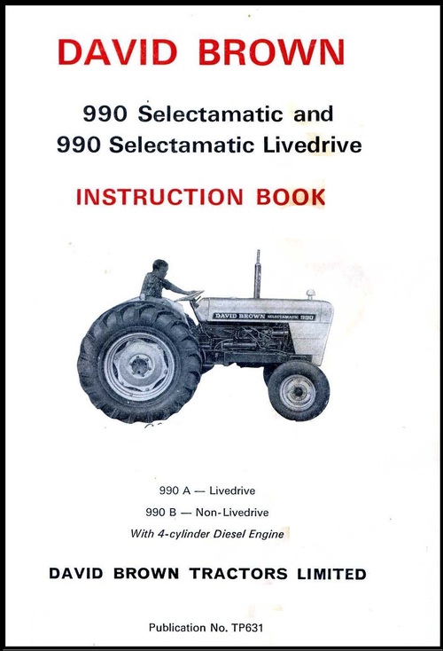 Product picture Case David Brown 990 A & 990 B Selectamatic Diesel Tractor O