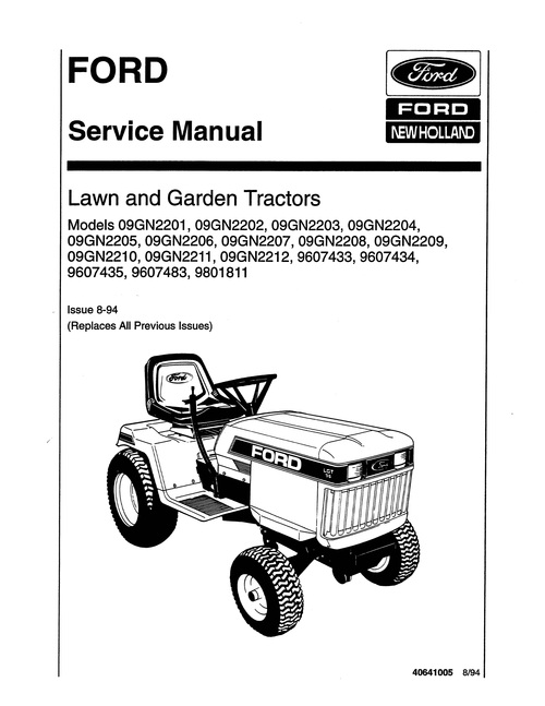 Product picture Ford LGT12 (H), LGT14 (H), LGT17 (H), LGT18H Lawn Tractors S