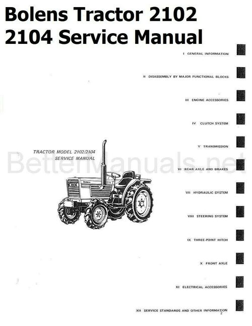 Product picture Bolens Tractor 2102 2104 Service Overhaul Workshop Service M