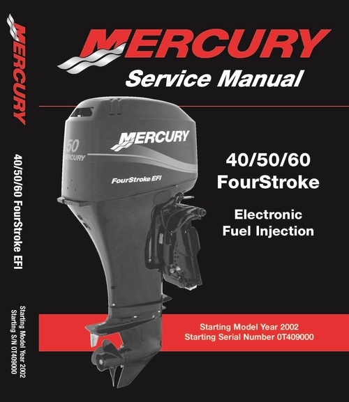 Product picture Mercury 40/50/60 HP Outboard 2002-2005 Service Repair Manual