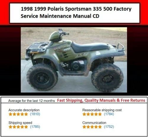 Product picture Polaris Sportsman 335 500 Factory Service Maintenance 1998 1