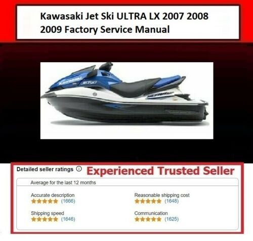 Product picture Kawasaki Jet Ski ULTRA LX 2007 2008 2009 Factory Service Man