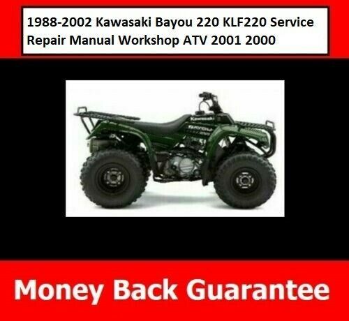 Product picture 1988-2002 Kawasaki Bayou 220 KLF220 Service Repair Manual Wo
