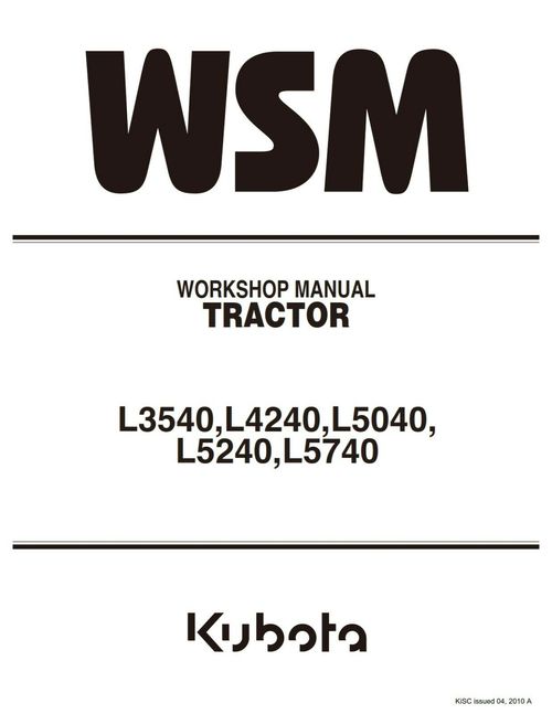 Product picture KUBOTA L3540 L4240 L5040 L5240 L5740 TRACTOR WORKSHOP SERVIC