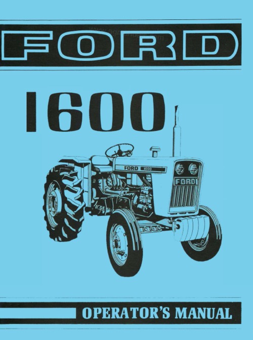 Product picture Ford 1600 Tractor Owner Operators Instruction Manual