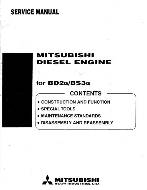 Product picture Mitsubishi Tractor BD2G BS3G Service Repair Workshop Manual