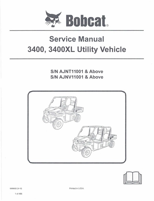 Product picture Bobcat 3400 3400XL Tool Cat Repair Service Manual ToolCat