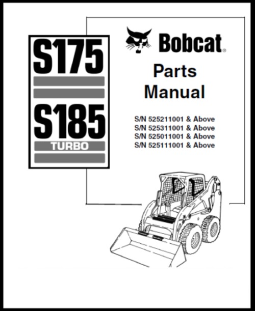 Product picture BOBCAT S175 S185 SERIES TURBO Service Repair Manual & Parts 