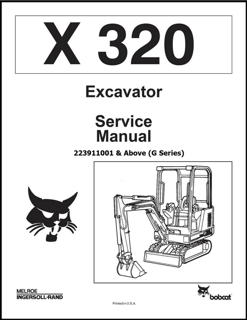 Product picture Bobcat 320 322 Excavator Service Workshop Hydraulic Systems 