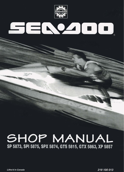 Product picture SeaDoo SP, SPX SPI, XP, GTS & GTX Service Repair Workshop Manual 1995