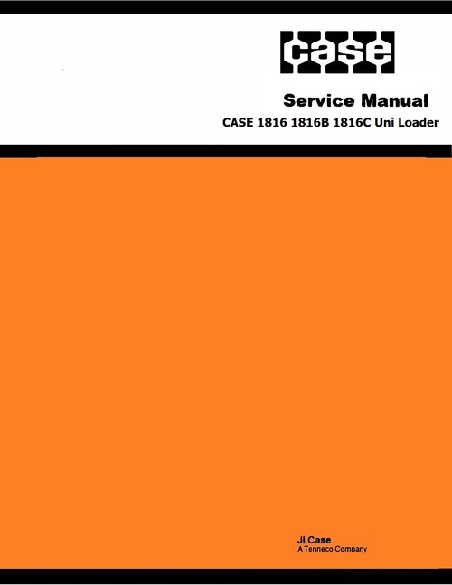 Product picture CASE 1816B Uni Loader Workshop Manual & Service Parts Manual with Electrical