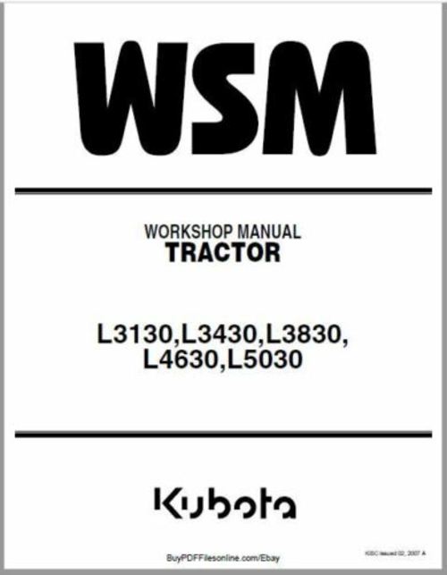 Product picture Kubota L3130, L3430, L3830, L4630, L5030 Tractor Repair Manual