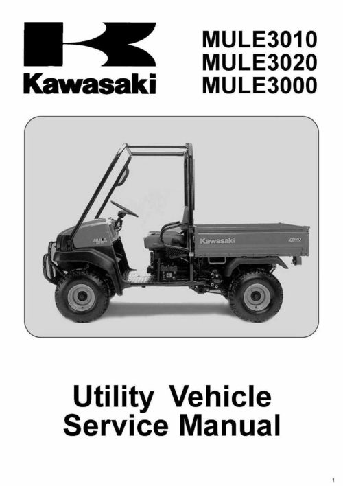 Product picture Kawasaki Mule 3010 gas Factory Repair Shop Service manual  (2001-2008)