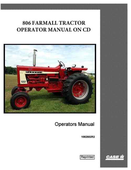 Product picture FARMALL 806 INTERNATIONAL IH Tractor OPERATORS Maintenance Lubrication MANUAL CD